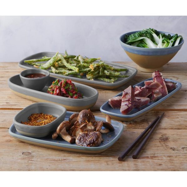 Churchill Emerge Oslo Oblong Plate Blue 287x146mm (Pack of 6) - Image 3