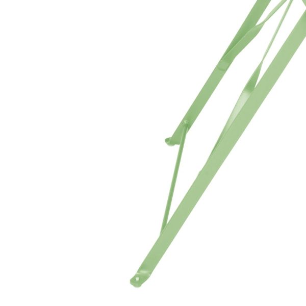 Bolero Square Pavement Style Steel Folding Table Light Green 600mm - Image 3