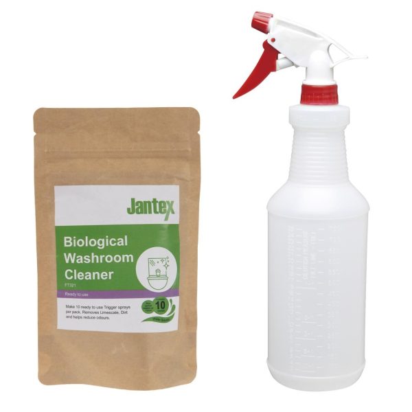 Jantex Green Biological Washroom Cleaner Sachets (Pack of 10) - Image 3
