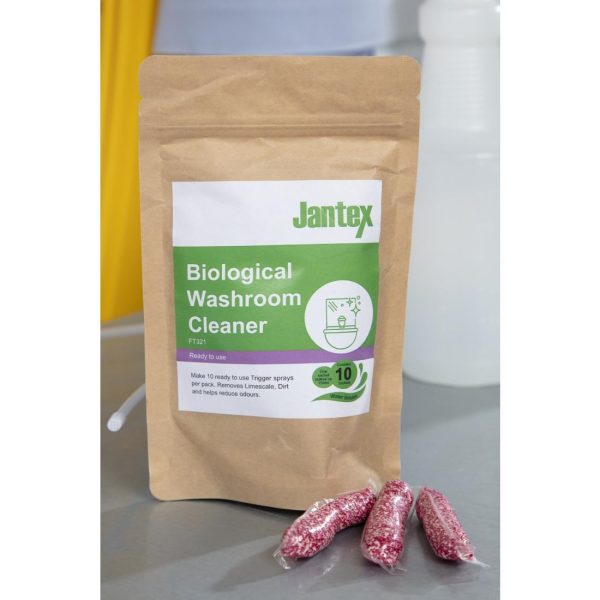Jantex Green Biological Washroom Cleaner Sachets (Pack of 10) - Image 7