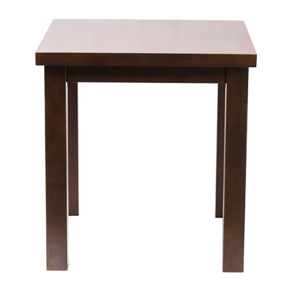 Kendal Square Dining Table Dark Wood 700x700mm - Image 2