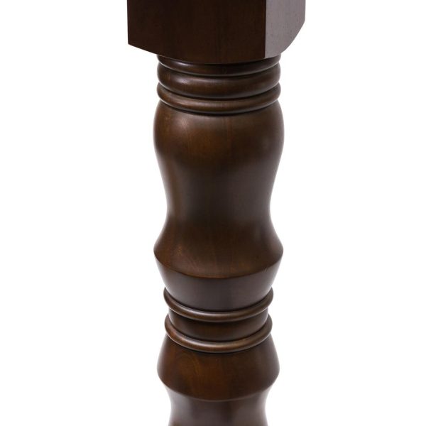 Islington Poseur Square Table Dark Wood 700x700mm - Image 2