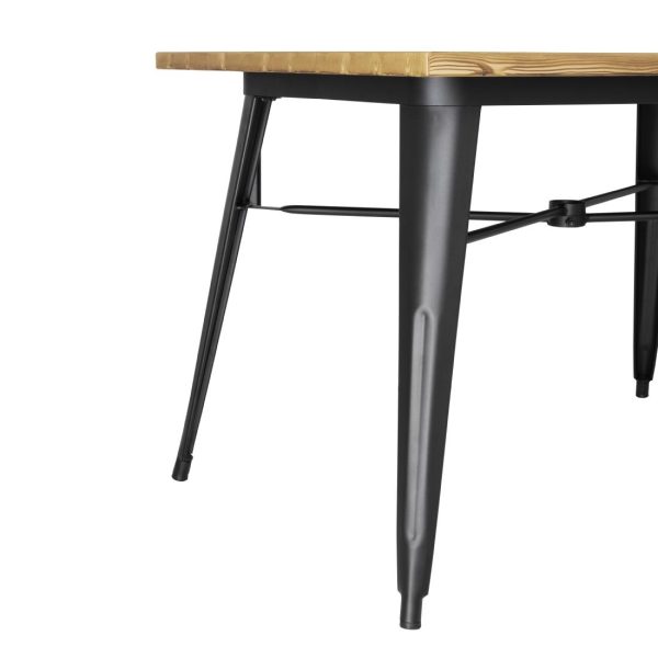 Bolero Complete Outdoor Table 120x76x76cm - Light Wood - Image 3