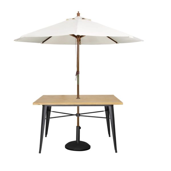 Bolero Complete Outdoor Table 120x76x76cm - Light Wood - Image 6