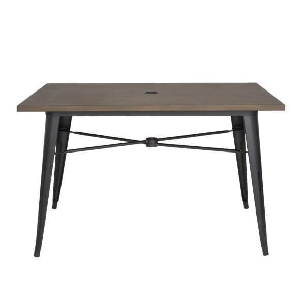 Bolero Complete OutdoorTable 120x76x76cm - Dark Wood - Image 2