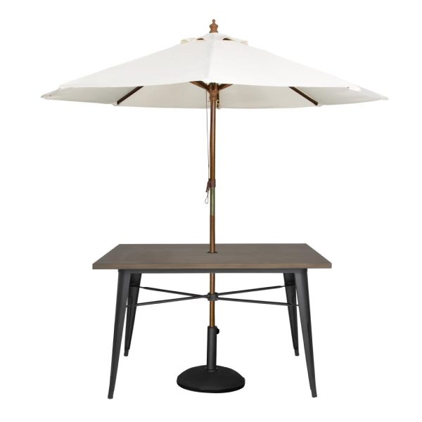 Bolero Complete OutdoorTable 120x76x76cm - Dark Wood - Image 6