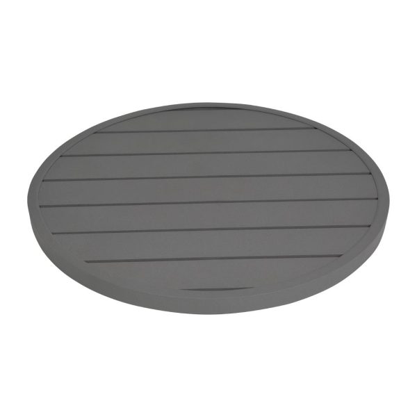 Bolero Aluminium Round Table Top Dark Grey 580mm - Image 2