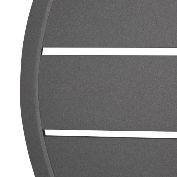 Bolero Aluminium Round Table Top Dark Grey 580mm - Image 3