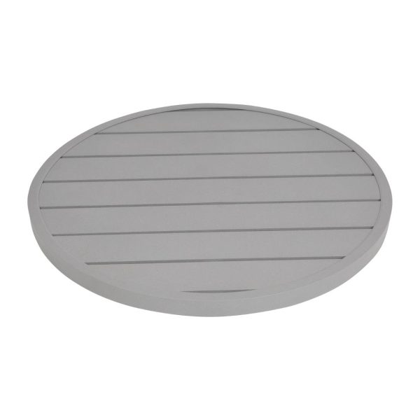 Bolero Aluminium Round Table Top Light Grey 580mm - Image 2