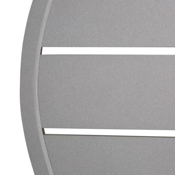Bolero Aluminium Round Table Top Light Grey 580mm - Image 3