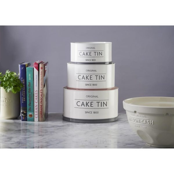 Mason Cash Innovative Kitchen Collection Set of 3 Cake Storage Tins - Image 3