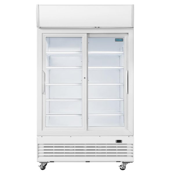 Polar G-Series Upright Display Cooler with Light Box 950Ltr with Sliding Doors - Image 3