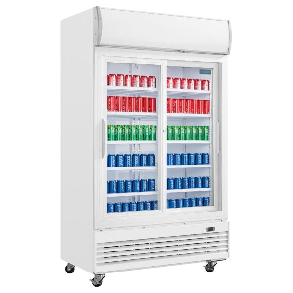 Polar G-Series Upright Display Cooler with Light Box 950Ltr with Sliding Doors - Image 6