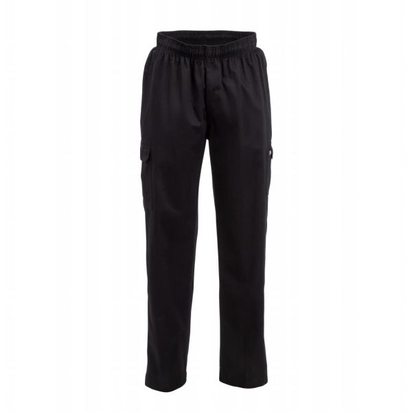 Chef Works Unisex Classic Fit Cargo Chefs Trousers Black
