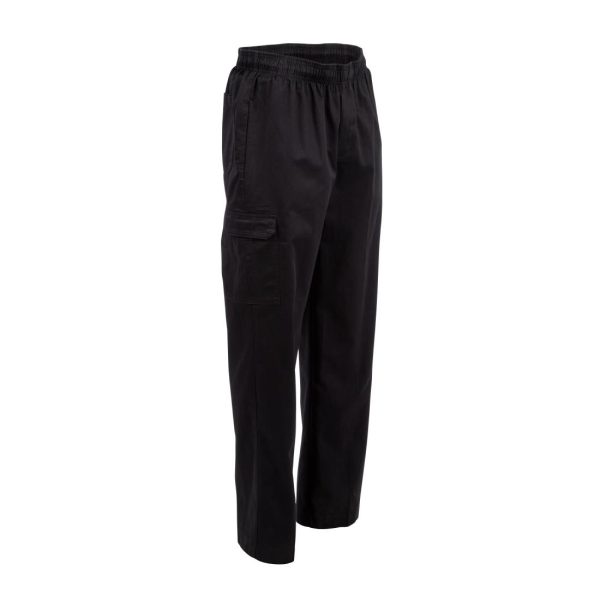 Chef Works Unisex Classic Fit Cargo Chefs Trousers Black - Image 3