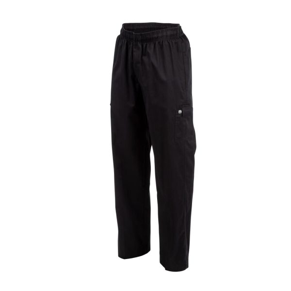 Chef Works Unisex Classic Fit Cargo Chefs Trousers Black - Image 4
