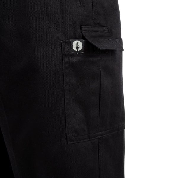 Chef Works Unisex Classic Fit Cargo Chefs Trousers Black - Image 5