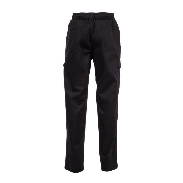 Chef Works Unisex Classic Fit Cargo Chefs Trousers Black - Image 7