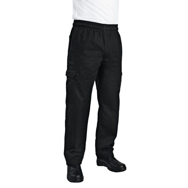 Chef Works Unisex Classic Fit Cargo Chefs Trousers Black - Image 2