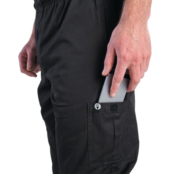 Chef Works Unisex Classic Fit Cargo Chefs Trousers Black - Image 10