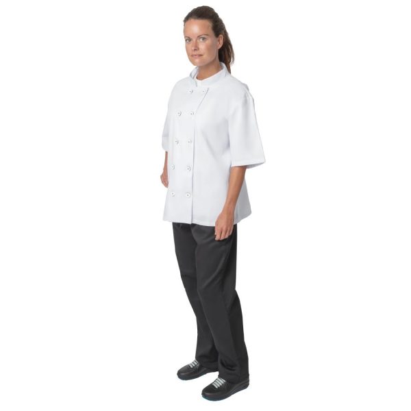 Nisbets Essentials Short Sleeve Chef Jacket White (Pack of 2) - Image 3