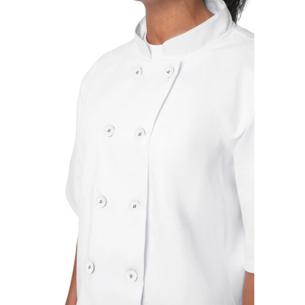 Nisbets Essentials Short Sleeve Chef Jacket White (Pack of 2) - Image 4