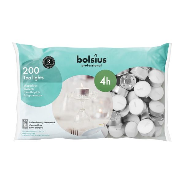 Bolsius Four-hour Tealights (Pack of 200) - Image 3