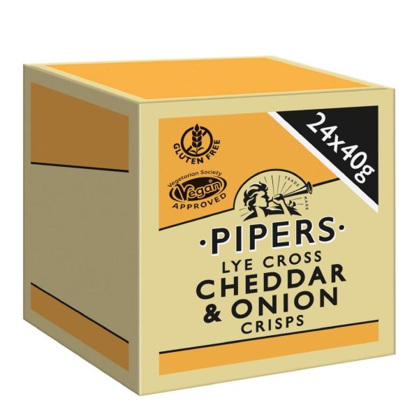 Pipers Lye Cross Cheddar & Onion 40g (Pack of 24) - Image 2