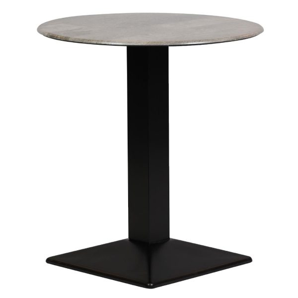 Turin Metal Base Round Dining Table with Laminate Top Concrete 600mm