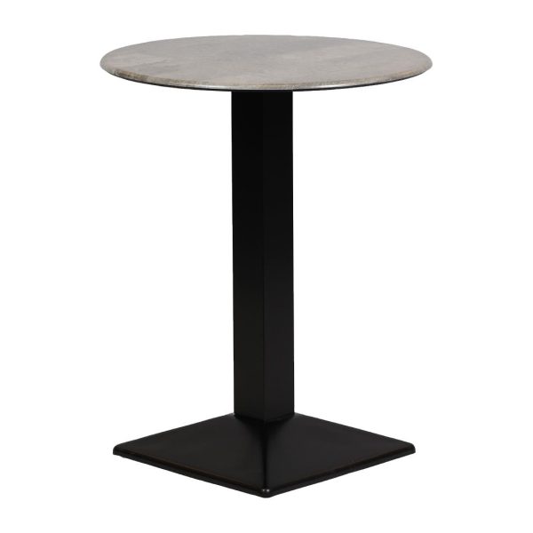Turin Metal Base Round Poseur Table with Laminate Top Concrete 600mm - Image 2