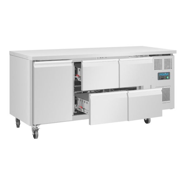 Polar U-Series Single Door and 4 Drawer Counter Fridge 358Ltr - Image 6