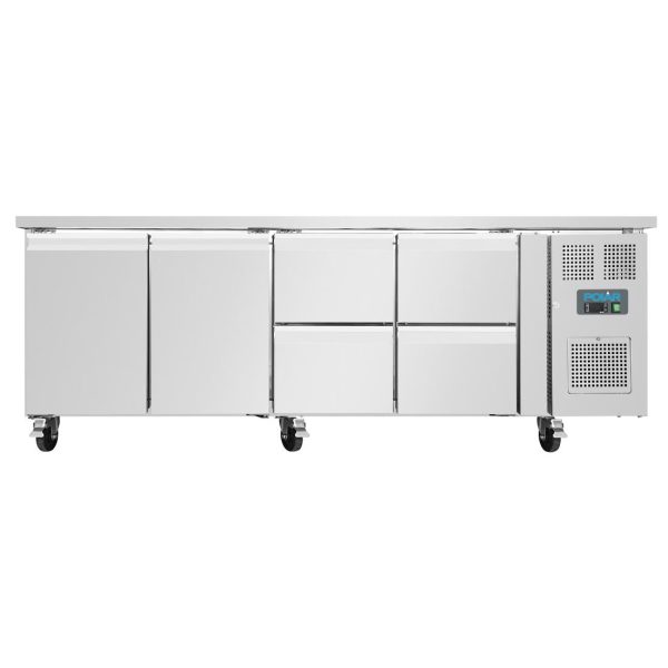 Polar U-Series Double Door and 4 Drawer Counter Fridge 476Ltr - Image 4
