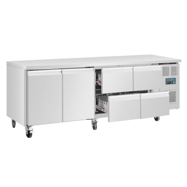 Polar U-Series Double Door and 4 Drawer Counter Fridge 476Ltr - Image 5