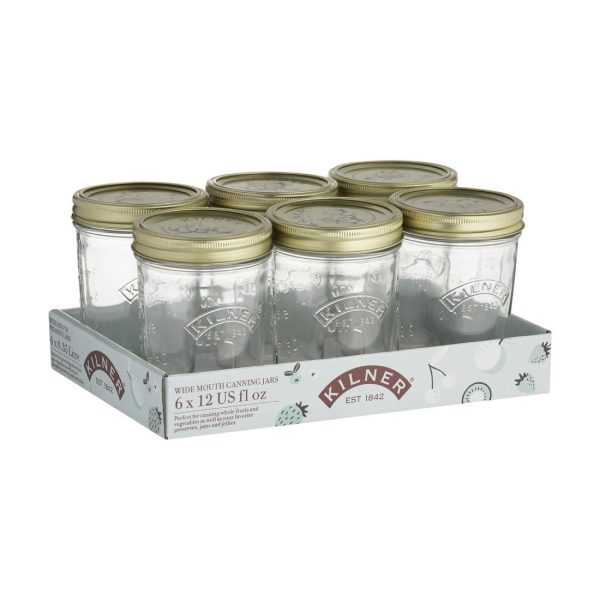 Kilner Wide Mouth 350ml Jar (Pack of 6)