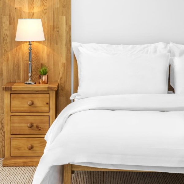 Mitre Essentials Pyramid Duvet Cover White Double - Image 2