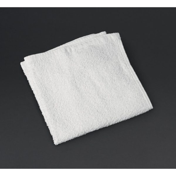 Mitre Essentials Carnival Face Cloth White (Pack of 10) - Image 3