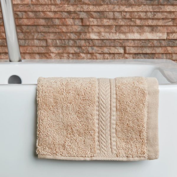 Mitre Essentials Nova Face Cloth Beige (Pack of 10)