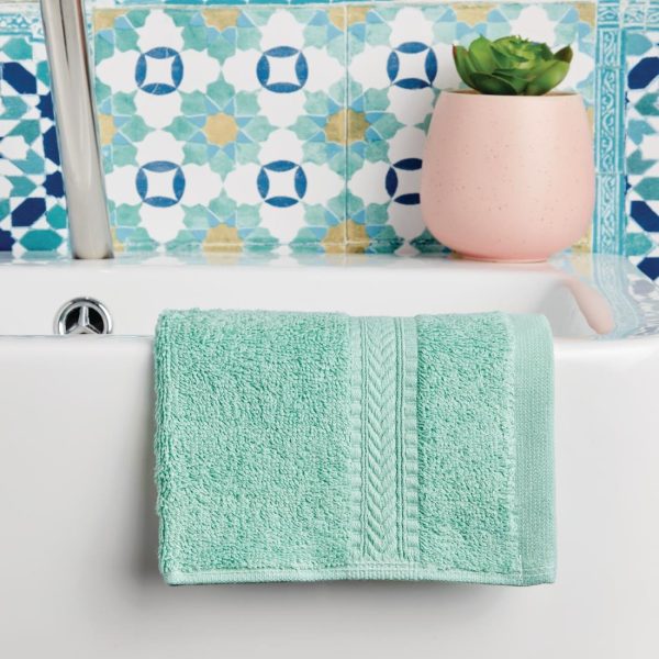 Mitre Essentials Nova Face Cloth Mint (Pack of 10)