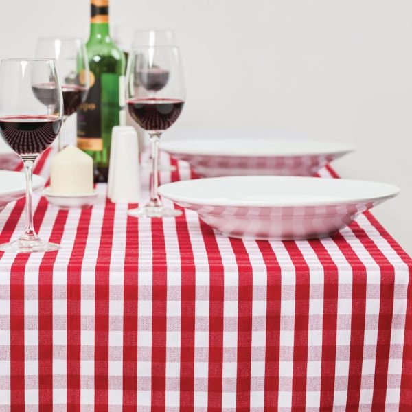 Mitre Comfort Gingham Tablecloth Red 1320 x 1320mm - Image 3