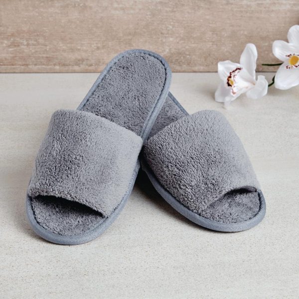 Mitre Comfort Vienna Open Toe Slippers Grey