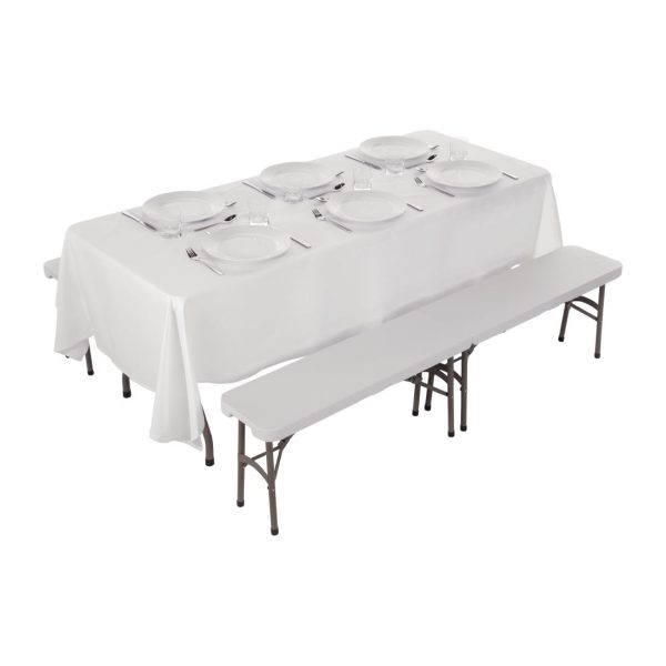 Special Offer Bolero PE Centre Folding Table 6ft with Two Folding Benches - Image 4