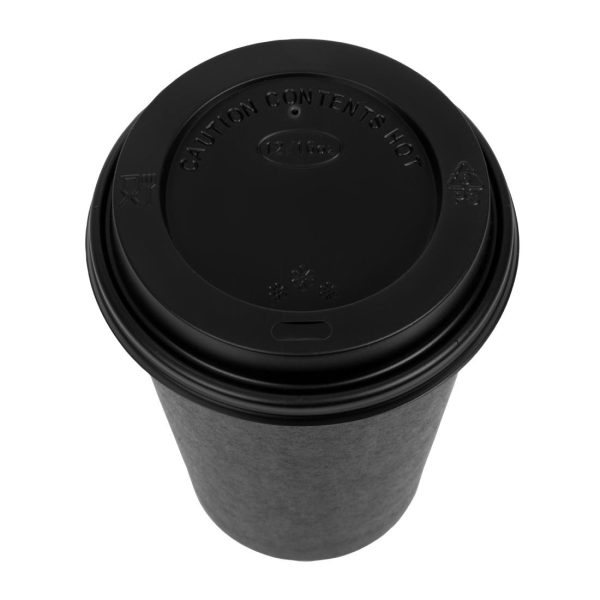 Special Offer Fiesta Recyclable Black Hot Cups and Lids 340ml (Pack of 1000) - Image 3