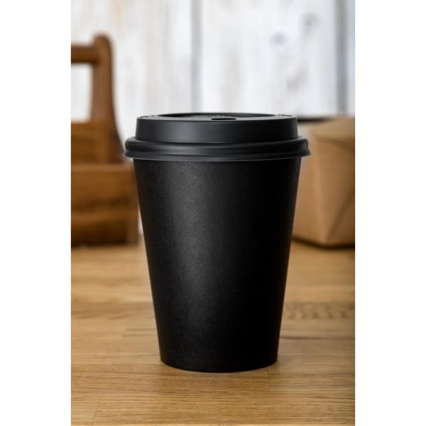 Special Offer Fiesta Recyclable Black Hot Cups and Lids 340ml (Pack of 1000) - Image 7