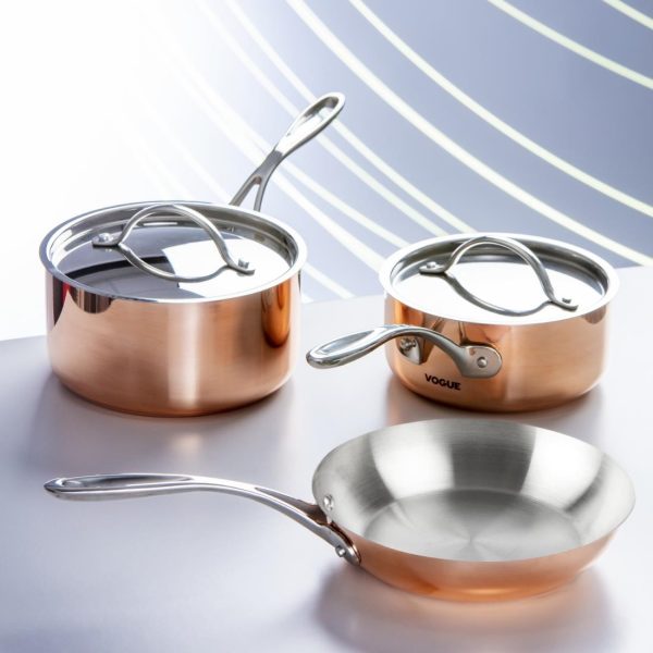 Vogue Cook Like A Pro 3-Piece Tri-Wall Copper Cookware Set - Image 5