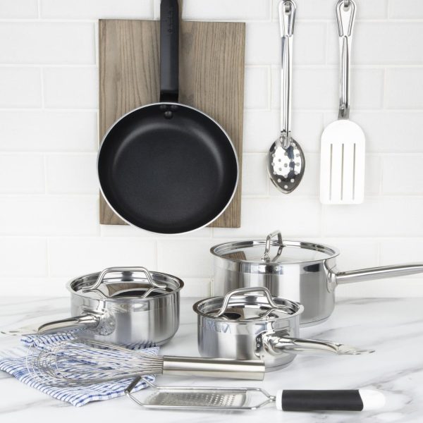 Nisbets Essentials Cook Like A Pro 4-Piece Saucepan and Frying Pan Set - Image 2