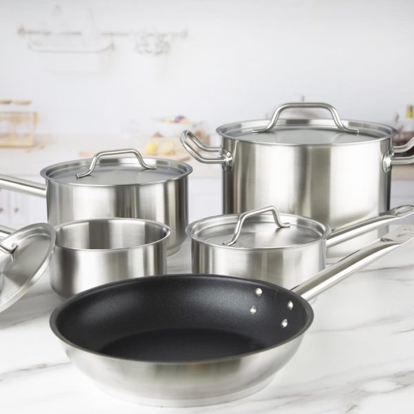 Vogue Cook Like A Pro 5-Piece Stainless Steel Induction Cookware Set - Image 8