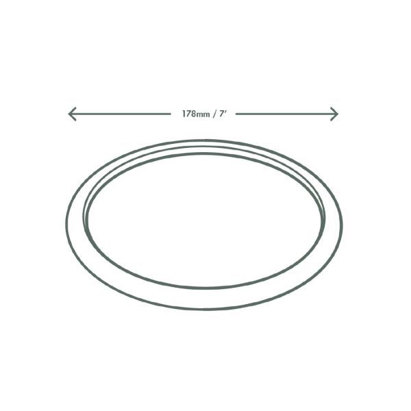 Vegware Compostable Nourish Moulded Fibre Plate Natural 7"/178mm (Pack of 500) - Image 2
