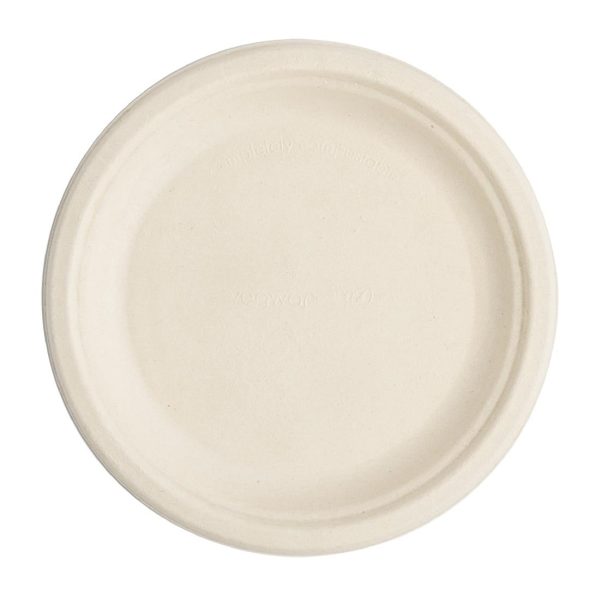 Vegware Compostable Nourish Moulded Fibre Plate Natural 7"/178mm (Pack of 500)