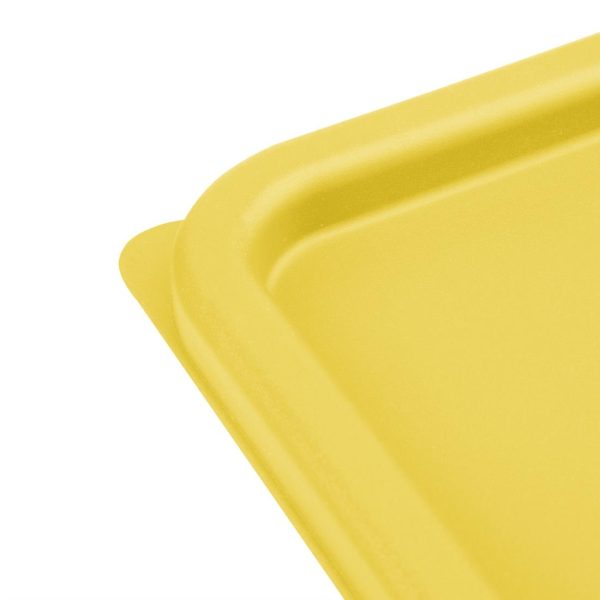 Hygiplas Square Food Storage Container Lid Yellow Medium - Image 4