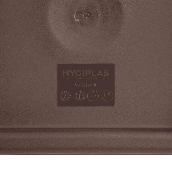 Hygiplas Square Food Storage Container Lid Brown Large - Image 3